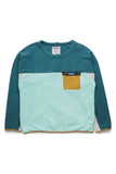 KAVU Kelowna Fleece in the colour Teal Tumble, shown from the front