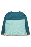 KAVU Kelowna Fleece in the colour Teal Tumble, shown from the back