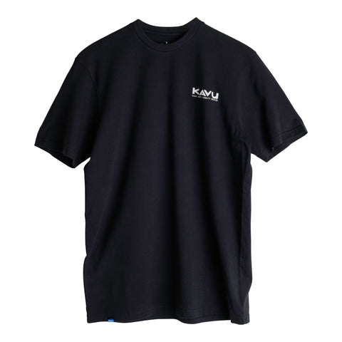 KAVU Klear Above Etch Art T-Shirt in the colour black shown from the front