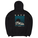 KAVU Landscape Hoodie in the colour Black, shown from the back