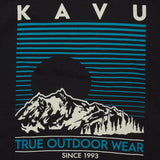 KAVU Landscape Hoodie in the colour Black, shown from the print