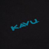 KAVU Landscape Hoodie in the colour Black, shown from the logo