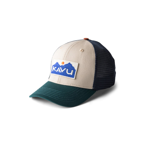 KAVU Low Tide Hat in the colour tree line mix shown from the front