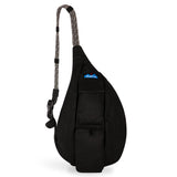 KAVU Mini Rope Bag in the colour black shown from the front