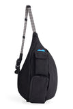 KAVU Mini Rope Bag in the colour Black, shown from the front