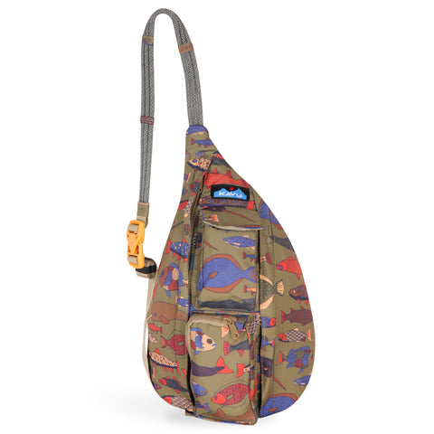 KAVU Mini Slingback in the colour fish tessellate shown from the front