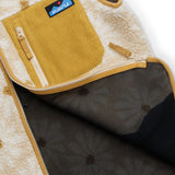 KAVU Ozette Fleece in Mellow Daisy showing zip and inner layer