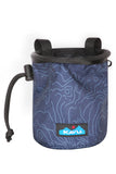 KAVU Peak Seeker Chalk Bag in the colour Navy Topo, shown from the front.