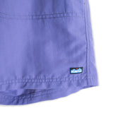 KAVU River Short in the colour blue yonder logo detail