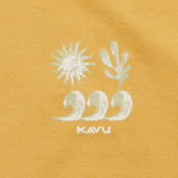 KAVU Salt Beach T-Shirt in the colour Wood Thrush showing the logo
