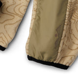 KAVU Teannaway Fleece in colour Terrain Topo showing sleeve