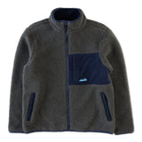 KAVU Wayside Fleece in Ocean Storm, shown from the front
