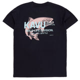 Kavu Wild Life T-Shirt in Nautical Navy shown from back