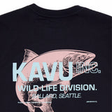 Kavu Wild Life T-Shirt in Nautical Navy showing logo
