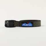 KAVU Burly Belt Kaleid Green shown from front