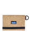 KAVU Billings Wallet in the colour Terrain Topo, shown from the front