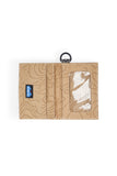 KAVU Billings Wallet in the colour Terrain Topo, shown open