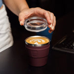 KeepCup Thermal XS 6oz/177ml Double Walled Reusable Cup - Quicksip Lid in the colour Merlot perfect flatwhite size