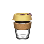 KeepCup Brew Cork Medium 12oz/340ml Glass Reusable Cup in the colour nightfall