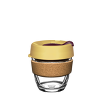 KeepCup Brew Cork Small 8oz/227ml Glass Reusable Cup in the colour nightfall