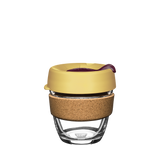 KeepCup Brew Cork Small 8oz/227ml Glass Reusable Cup in the colour nightfall