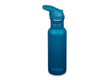 Klean Kanteen 532ml Classic Water Bottle - with Flip Seal Sport Cap in the colour Corsair Blue