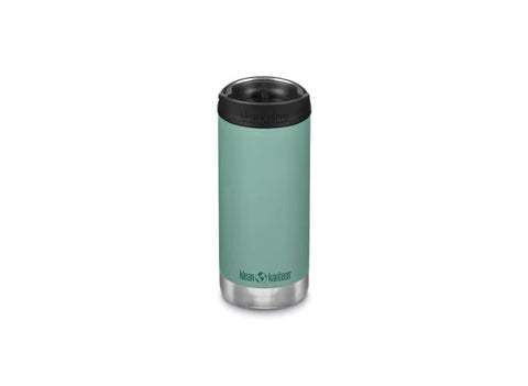 Klean Kanteen Insulated TKWide with Café Cap 355ml in the colour Beryl Green