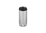 Klean Kanteen Insulated TKWide with Café Cap 355ml in the colour brushed stainless