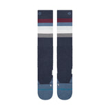 Stance Maliboo Mid Wool Snow Sock in the colour Navy, shown flat from the topside