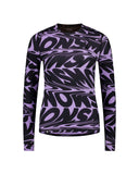 Mons Royale Cascade Merino Base Layer Long Sleeve in the colour signal lost lupin shown from the front