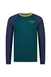 Mons Royale Icon Merino Raglan Long Sleeve in the colour evergreen midnight