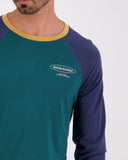 Mons Royale Icon Merino Raglan Long Sleeve Evergreen / Midnight