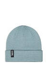 Mons Royale McCloud Merino Beanie in Blue Silt rolled up