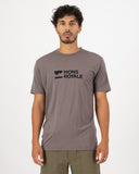 Mons Royale Mens Icon Merino Classic T-Shirt in the colour Iron, shown from the front, on a model