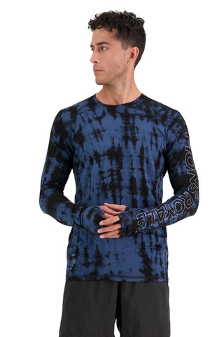 Mons Royale Mens Temple Merino Air-Con in the colour Ice Night Tie Dye