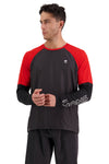 Mons Royale Tarn Merino Shift Wind Jersey in the colour Retro Red / Black