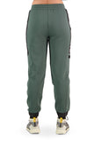 Mons Royale Womens Decade Merino Fleece Pants in Burnt Sage/Black back view