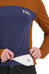 Mons Royale Womens Redwood Enduro VLS in the colour Midnight Terrazzo/ Copper detail