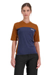Mons Royale Womens Redwood Merino Air-Con VT in the colour Midnight Terrazzo / Copper