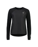 Mons Royale Womens Tarn Merino Bike Wind Jersey in the colour Black, shown from the front