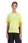 Mons Royale Womens Tarn Merino Shift Tee in the colour Black / Limelight