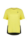 Mons Royale Womens Tarn Merino Shift Tee in the colour Black / Limelight