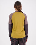 Mons Royale Womens Tarn Merino Shift Wind Jersey in the colour Cumin Dust from the back
