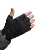 Noble Wilde Fingerless Polyprop/Possum Glove in the colour black/charcoal