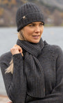 Noble Wilde Rib Beanie in the colour of Moraine 