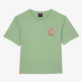 Oxbow TAHCAT Tee-shirt in Palmier showing small front graohic of flower and the brand name'Oxbow'