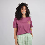 Oxbow TOBOB Tee-shirt in Acai on similing womann