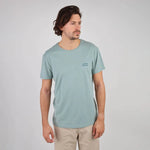 Oxbow TOHORA Tee-shirt in Iguane on man in brown shorts.