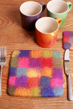 Pachamama Abstract Art Place Mat/Trivet Square - 20cm Used as place mat