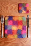 Pachamama Abstract Art Place Mat/Trivet Square - 20cm